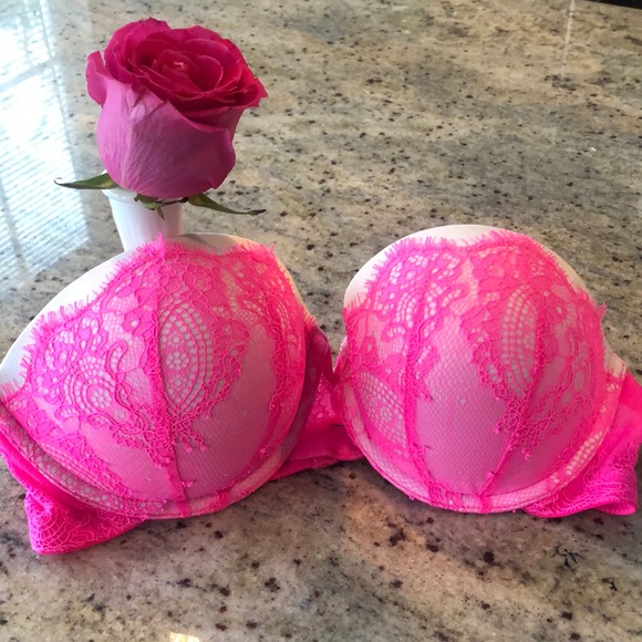 La Senza bubblegum pink & white strapless bra - Picture 1 of 7
